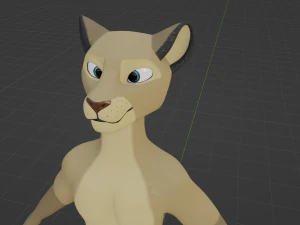 Logan Anthro Lion 3D Model
