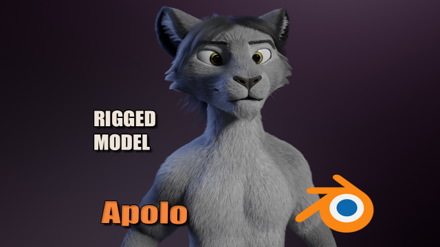 Apolo Anthro white lion 3D 模型 .c4d .max .obj .3ds .fbx .stl .blend