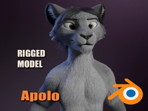 Singa putih Apolo Anthro Model 3D