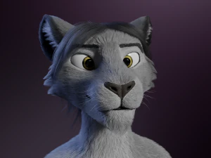 Apolo Anthro white lion 3D Model