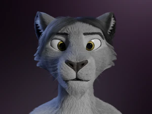 Apolo Anthro white lion 3D Model
