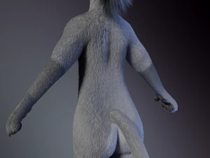 Apolo Anthro white lion 3D Model