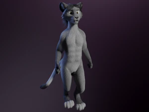 Apolo Anthro white lion 3D Model