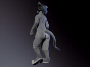 Apolo Anthro white lion 3D Model