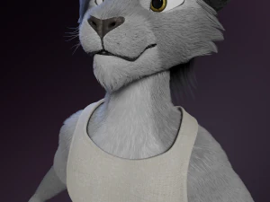 Apolo Anthro white lion 3D Model