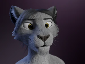 Apolo Anthro white lion 3D Model