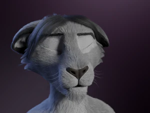 Apolo Anthro white lion 3D Model