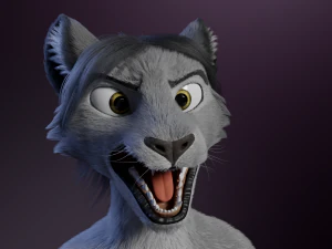 Apolo Anthro white lion 3D Model