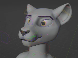 Apolo Anthro white lion 3D Model