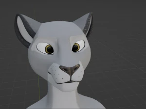 Apolo Anthro white lion 3D Model