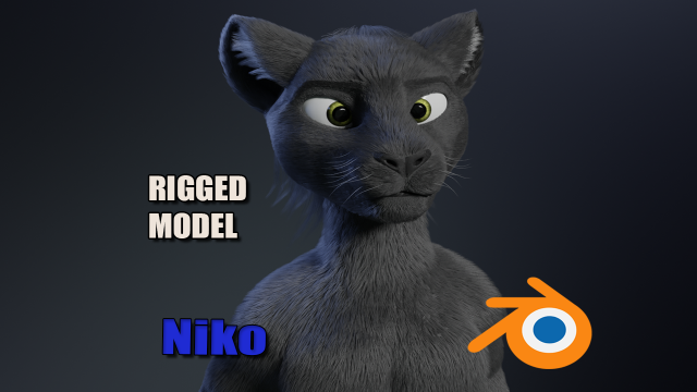 Niko Anthro Panther 3D Model .c4d .max .obj .3ds .fbx .stl .blend 