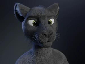 Niko Anthro Panther 3D Model
