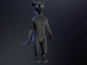Niko Anthro Panther 3D Model