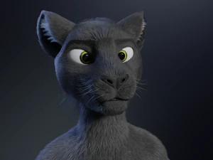 Niko Anthro Panther 3D Model