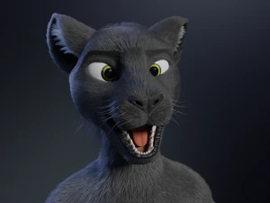 Niko Anthro Panther 3D Model
