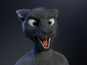 Niko Anthro Panther 3D Model