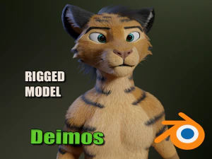 Deimos Anthro Tiger 3D Model