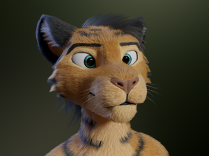 Deimos Anthro Tiger 3D Model