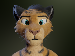 Deimos Anthro Tiger 3D Model