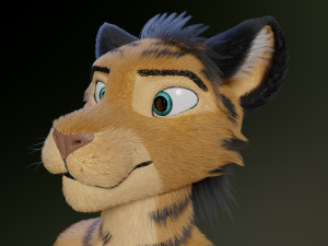 Deimos Anthro Tiger 3D Model