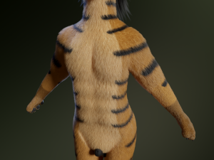 Deimos Anthro Tiger 3D Model