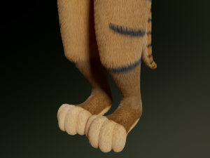 Deimos Anthro Tiger 3D Model