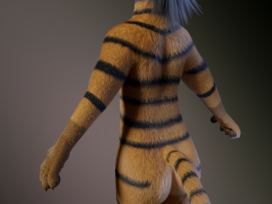 Deimos Anthro Tiger 3D Model