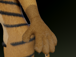 Deimos Anthro Tiger 3D Model