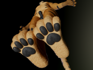 Deimos Anthro Tiger 3D Model