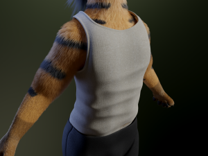 Deimos Anthro Tiger 3D Model