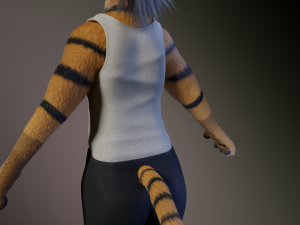 Deimos Anthro Tiger 3D Model