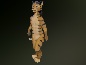 Deimos Anthro Tiger 3D Model