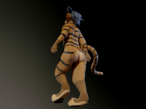 Deimos Anthro Tiger 3D Model