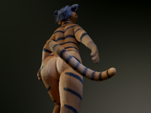 Deimos Anthro Tiger 3D Model