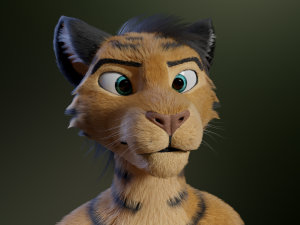Deimos Anthro Tiger 3D Model