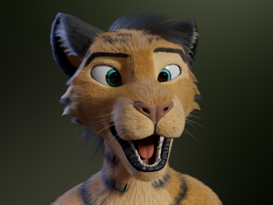 Deimos Anthro Tiger 3D Model