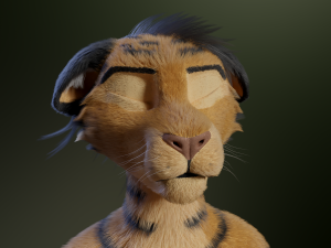 Deimos Anthro Tiger 3D Model