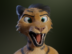 Deimos Anthro Tiger 3D Model