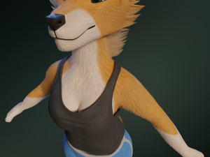 Yara Anthro Fox Modelo 3D