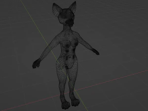 Nara Anthro Fox Modello 3D