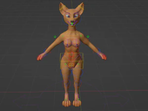 Nara Anthro Fox Modello 3D