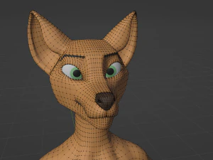 Nara Anthro Fox Modello 3D