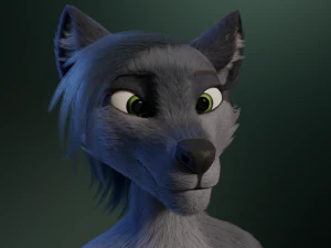 Jennifer Anthro Lupo Modello 3D