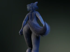 Jennifer Anthro Lupo Modello 3D