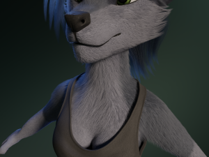 Jennifer Anthro Wolf 3D 모델