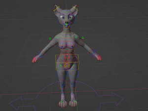 Jennifer Anthro Lupo Modello 3D