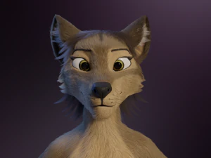 Ashley Anthro Wolf 3D Model