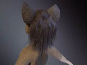 Ashley Anthro Wolf 3D Model