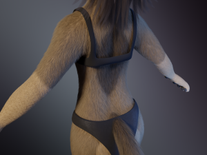 Ashley Anthro Wolf Modelo 3D