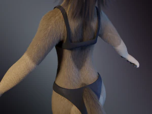 Ashley Anthro Wolf 3D Model